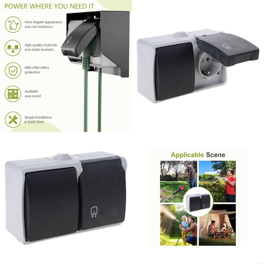 Outdoor Power Outlet Install - Waterproof Outlet with Cover Outdoor Power