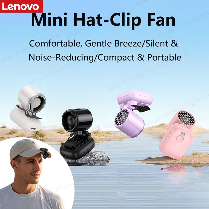 Outdoor Power Fan - Lenovo Clip Cap Fan Mini Portable