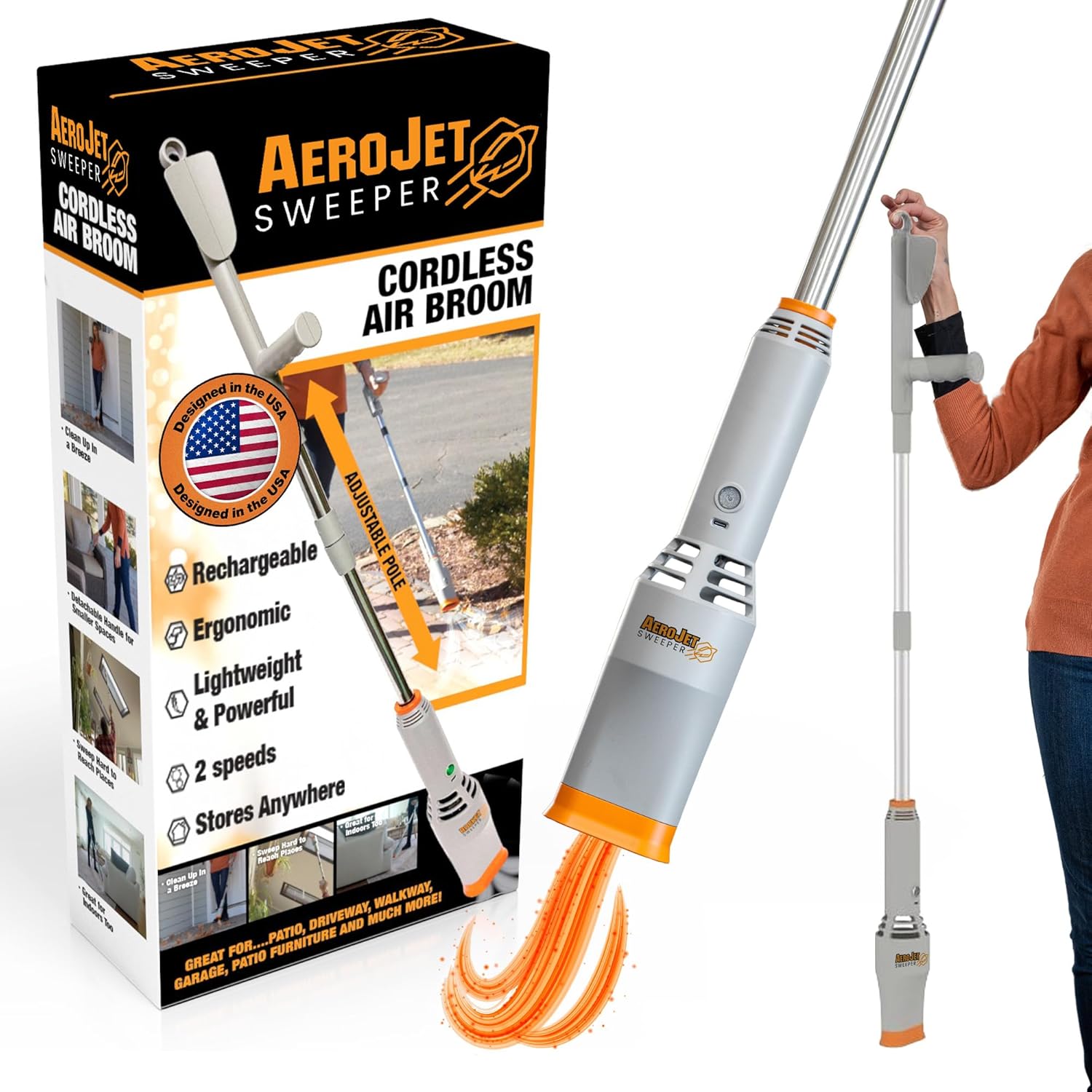Cordless Air Broom Rechargeabl - đánh giá và giá Outdoor Power Broom