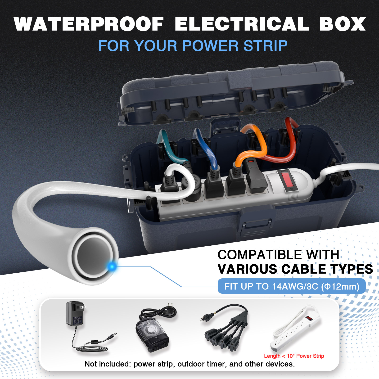 Outdoor Electrical Box Waterpr - đánh giá và giá Outdoor Power Extension Cord