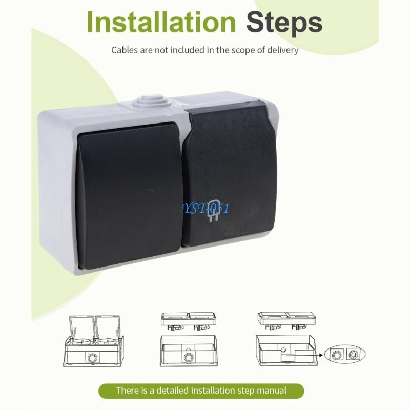 E15A Waterproof Outlet with Co - đánh giá và giá Outdoor Power Outlet Install