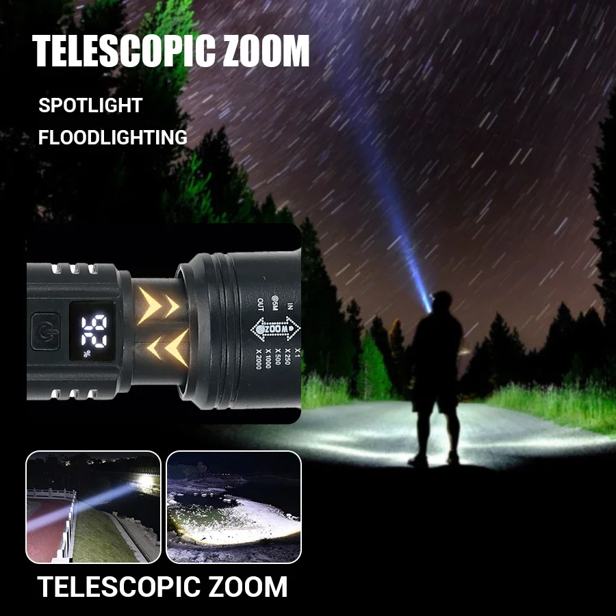 9900LM Powerful LED Flashlight - đánh giá và giá Outdoor Usb Power Bank