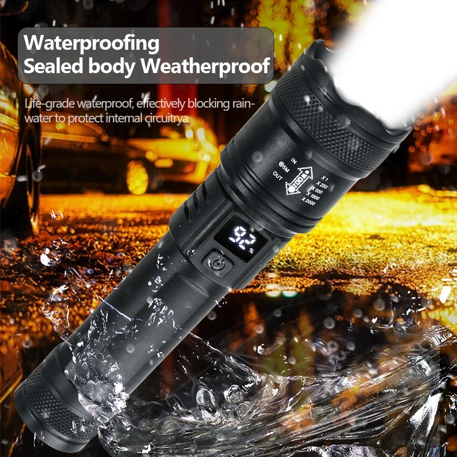 9900LM Powerful LED Flashlight - đánh giá và giá Outdoor Usb Power Bank