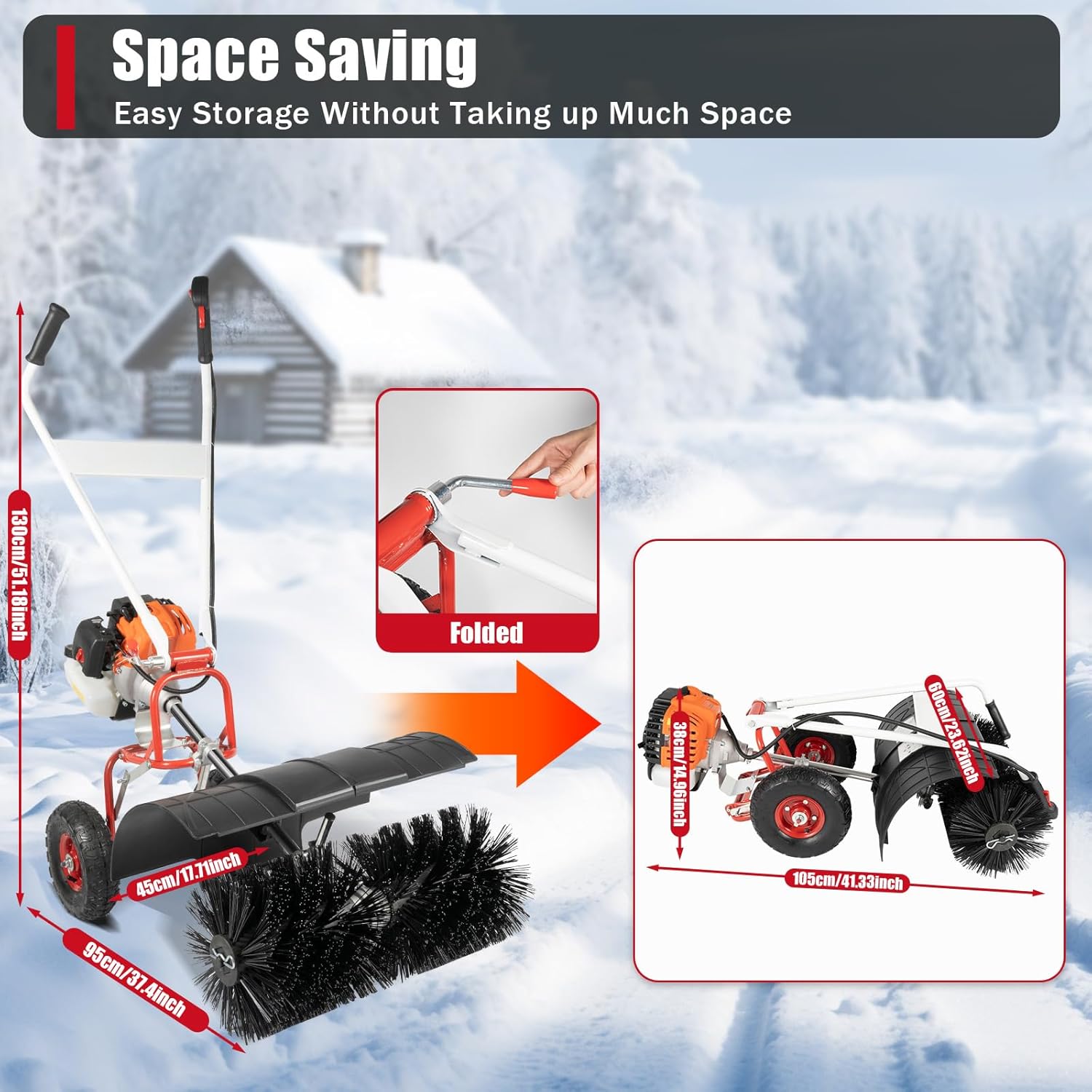 52cc Gas Power Handheld Snow B - đánh giá và giá Outdoor Power Broom