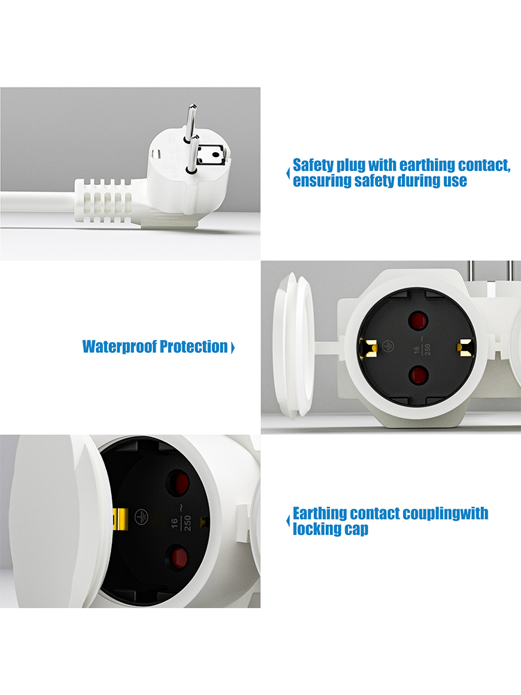 EU Extension Cable with 2 Schu - đánh giá và giá Outdoor Power Extension Cord