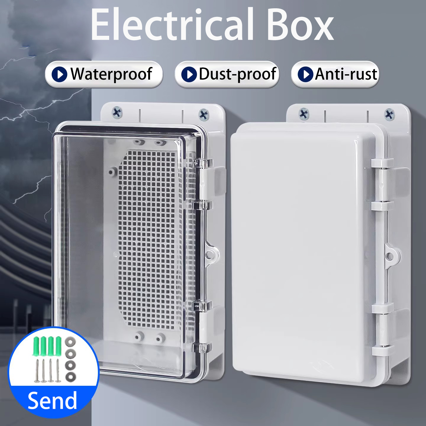 IP66 Waterproof Grey/Transpare - đánh giá và giá Outdoor Power Supply Box