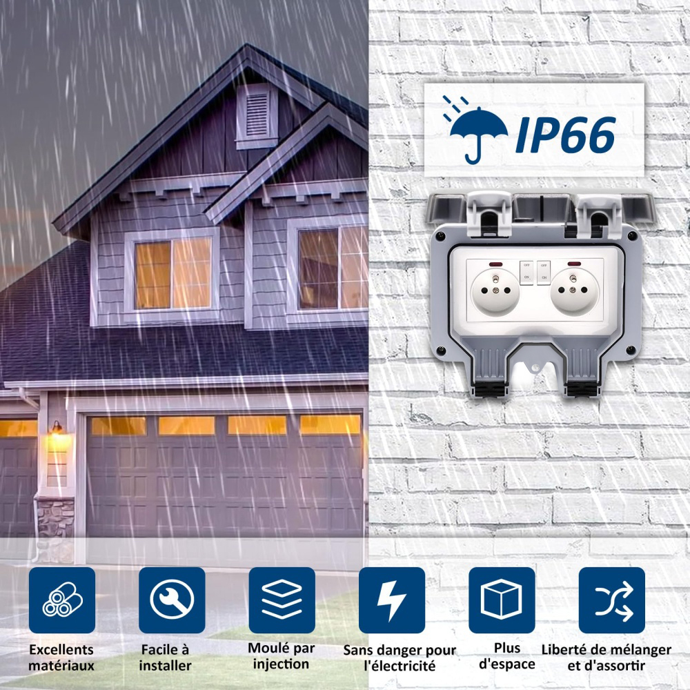 EIOMR France IP66 Weatherproof - đánh giá và giá Power Switch Outdoor