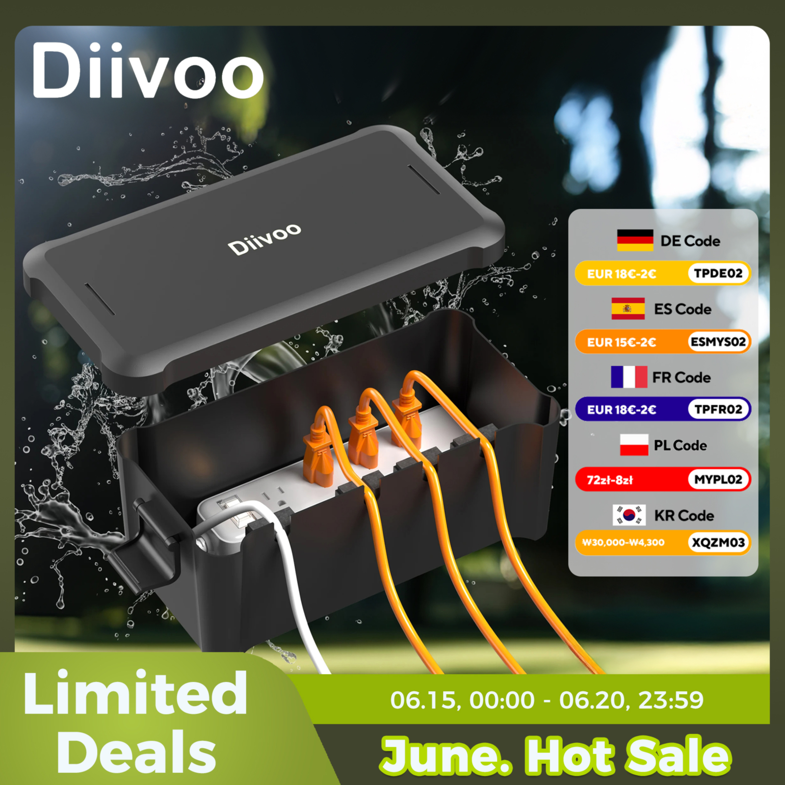 Diivoo Outdoor Waterproof Elec - đánh giá và giá Outdoor Power Supply Box