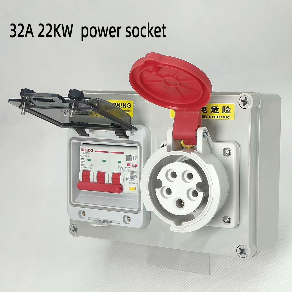 32A 22kw CEE Electrical Outlet - đánh giá và giá Outdoor Power Outlet Install