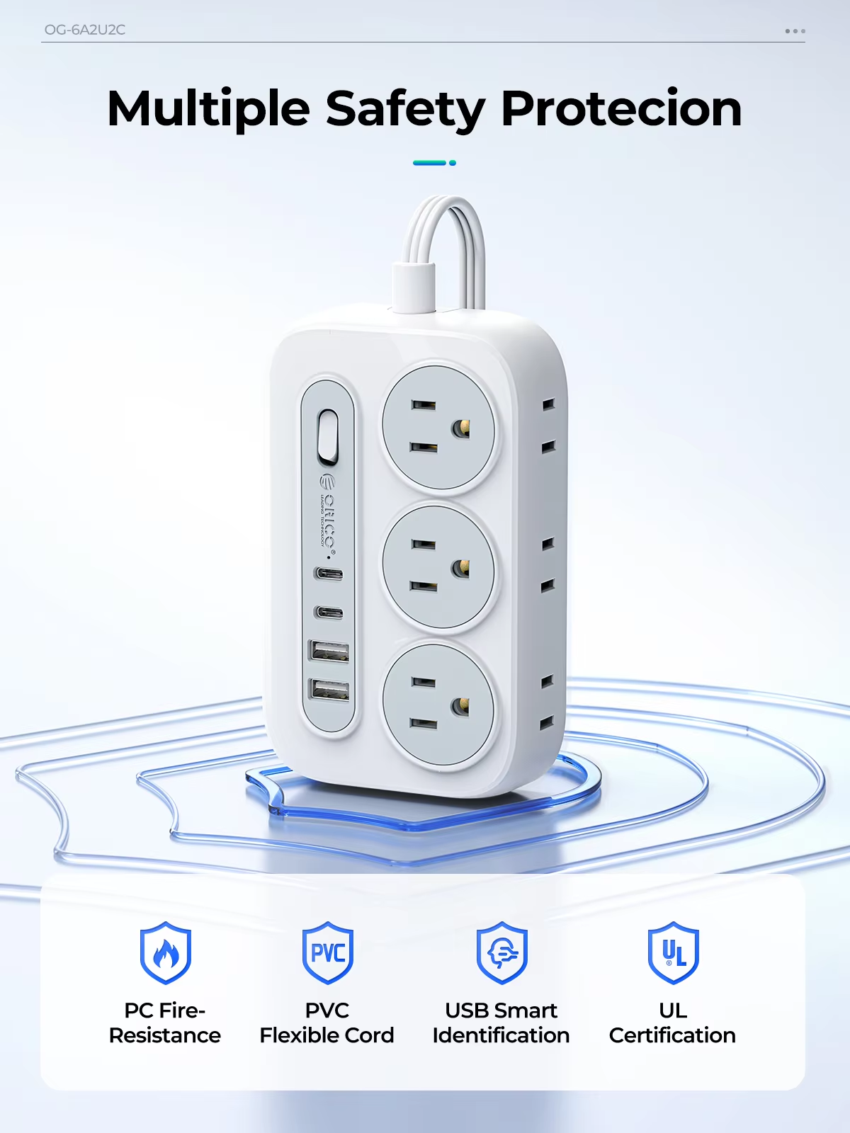 ORICO Power Strip 6 AC Outlets - đánh giá và giá Outdoor Power Adapter Usb