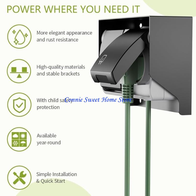 LXAF 2 Gang Waterproof Outlet  - đánh giá và giá Outdoor Power Outlet Install