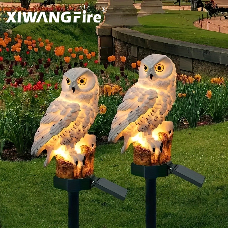 Solar Owl Statue Garden Light  - đánh giá và giá Outdoor Power Outlet Solar