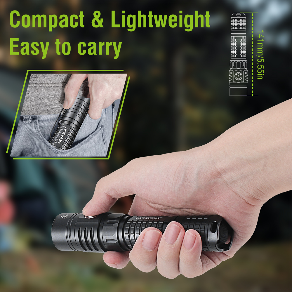 HOSONIC EC16 EDC Flashlight 17 - đánh giá và giá Power Switch Outdoor