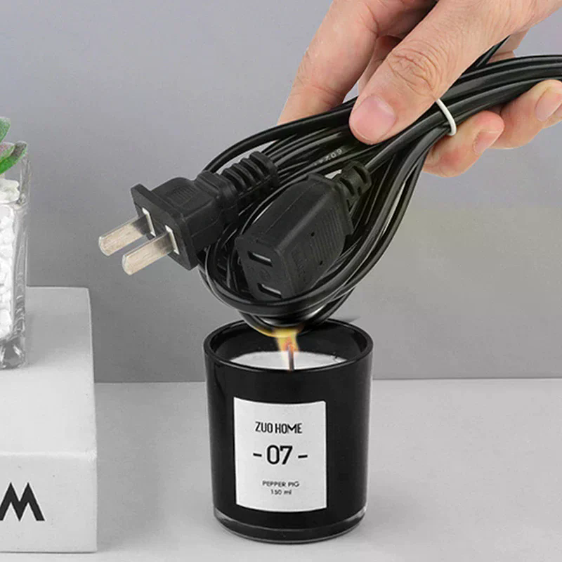 AC Power Cord White Black Red  - đánh giá và giá Outdoor Power Extension Cord