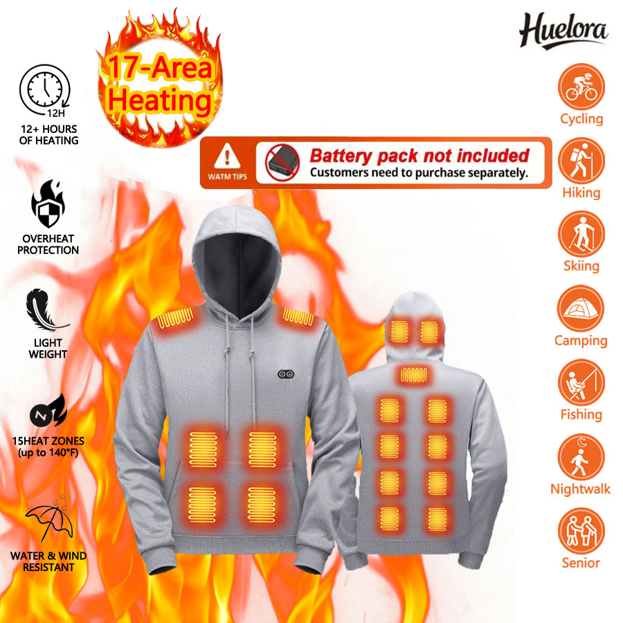 17 Zone Heating Hoodie Sweatsh - đánh giá và giá Outdoor Usb Power Bank