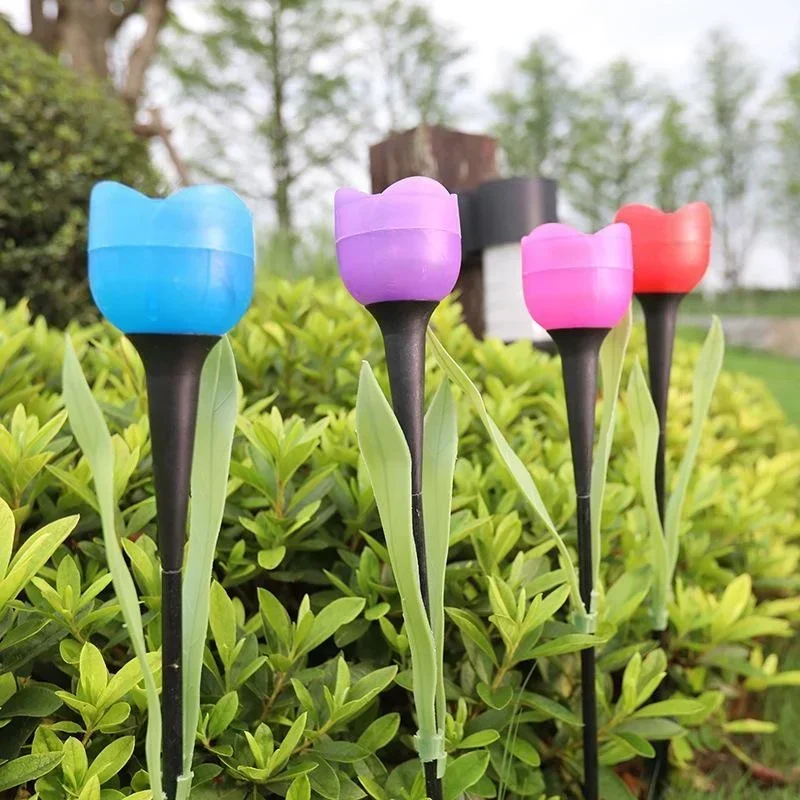 1Pcs Garden Tulip Flower Shape - đánh giá và giá Outdoor Power Outlet Solar