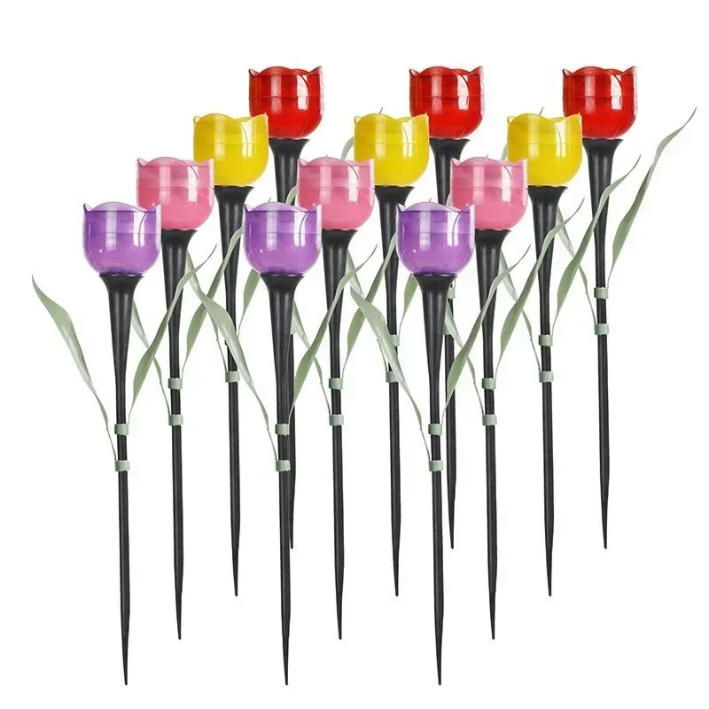 1Pcs Garden Tulip Flower Shape - đánh giá và giá Outdoor Power Outlet Solar