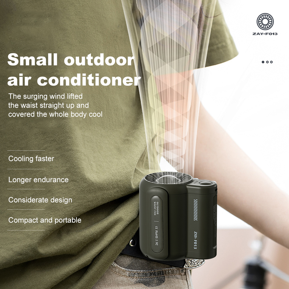 Mini Travel Wearable Waist Fan - đánh giá và giá Outdoor Power Fan