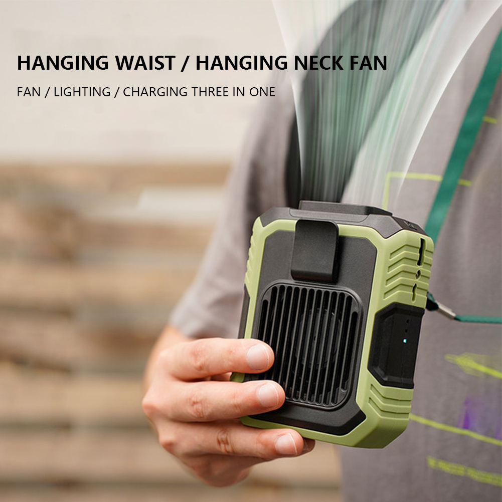 Mini Travel Wearable Waist Fan - đánh giá và giá Outdoor Power Fan