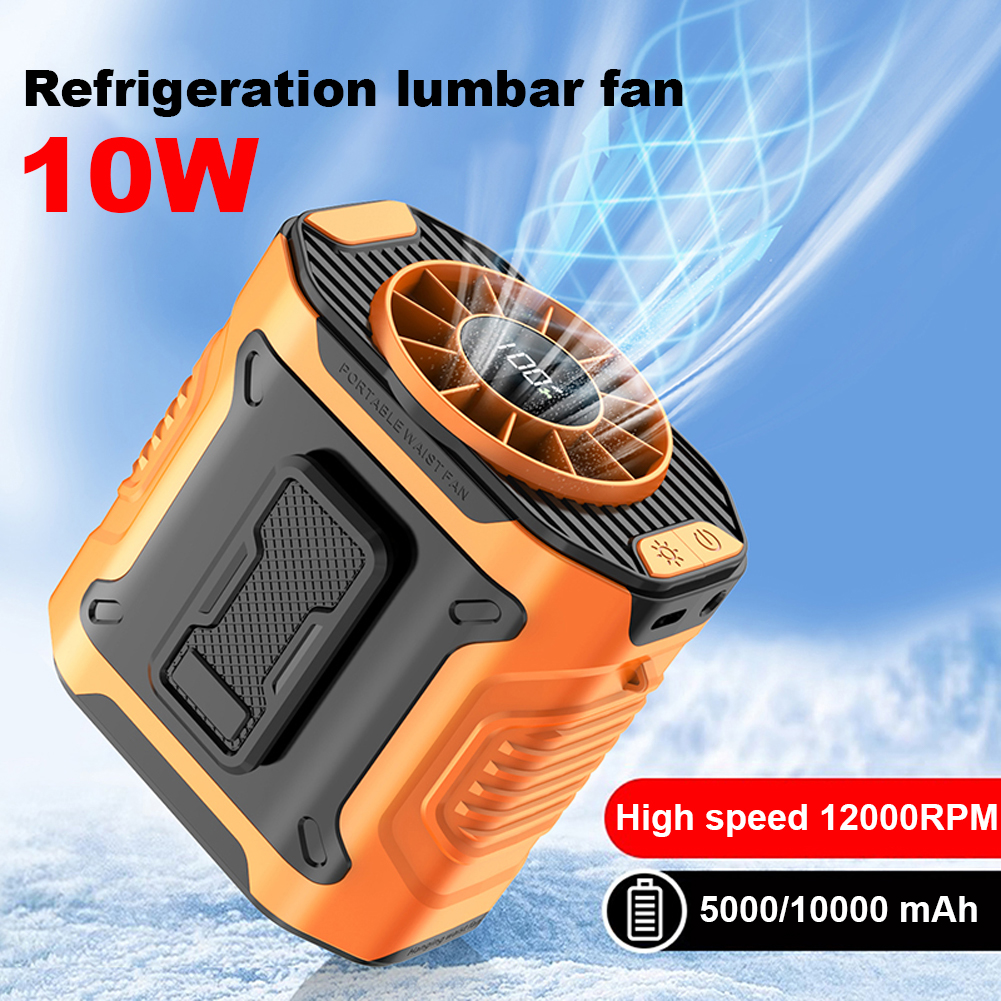 Mini Travel Wearable Waist Fan - đánh giá và giá Outdoor Power Fan