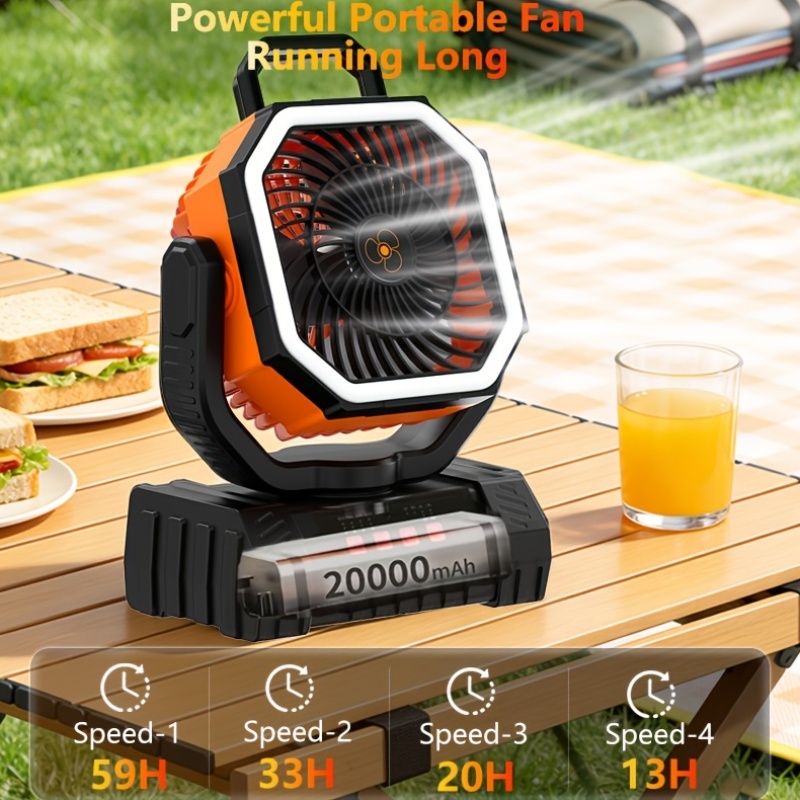 us20000mAh Battery Powered Cam - đánh giá và giá Outdoor Power Fan