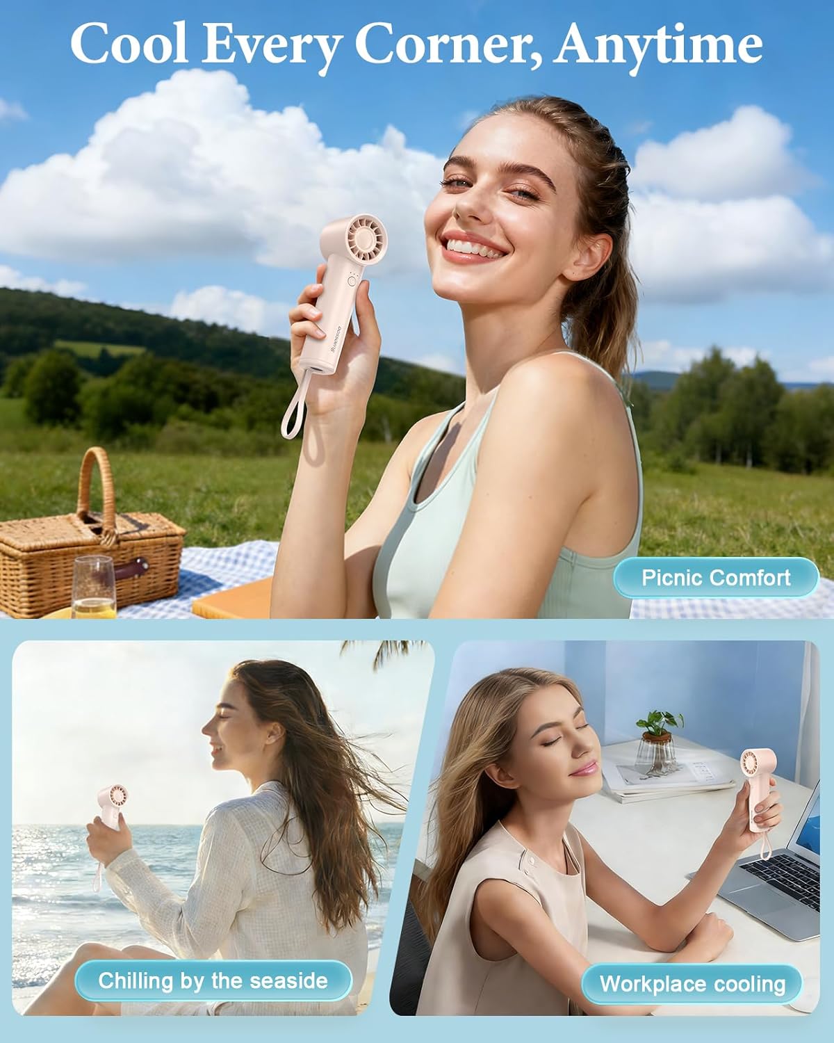 Portable Handheld Fan with Pow - đánh giá và giá Outdoor Power Products