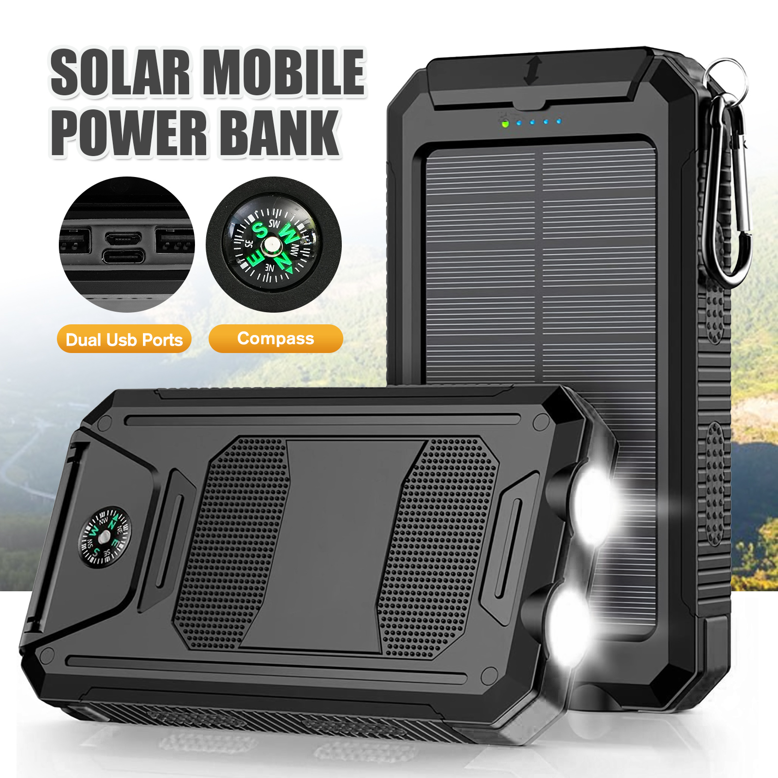 10000mAh Solar Power Bank Port - đánh giá và giá Outdoor Power Outlet Solar