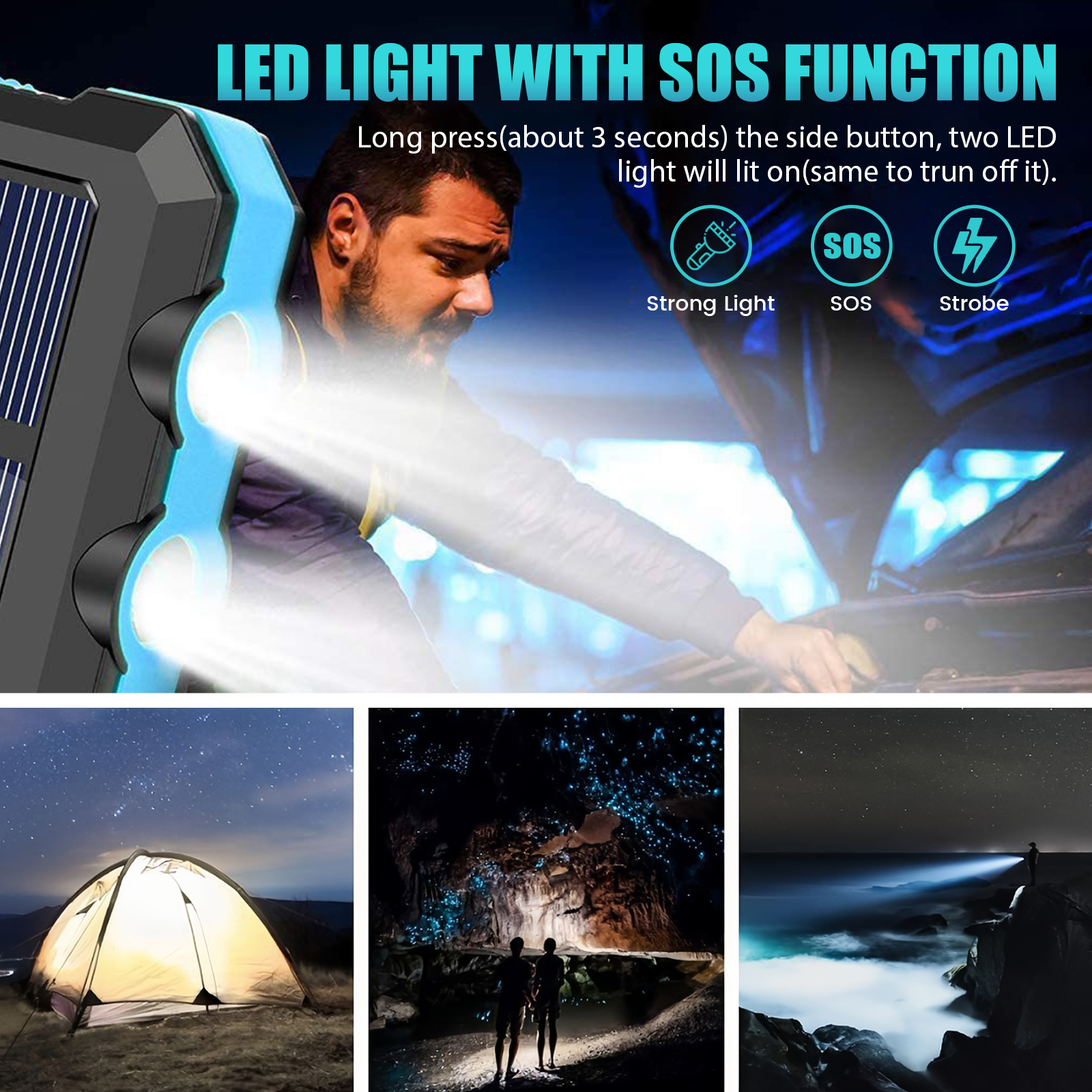 10000mAh Solar Power Bank Port - đánh giá và giá Outdoor Power Outlet Solar