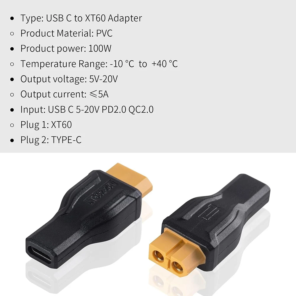 USB C to XT60 Adapter Converte - đánh giá và giá Outdoor Power Adapter Usb