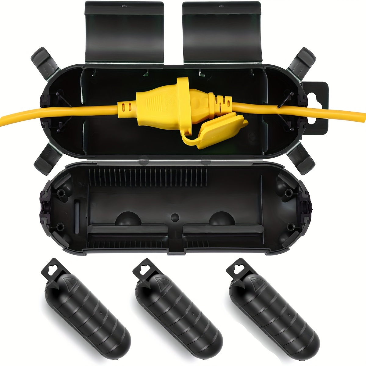1/3pcs Waterproof Black Extens - đánh giá và giá Outdoor Power Extension Cord