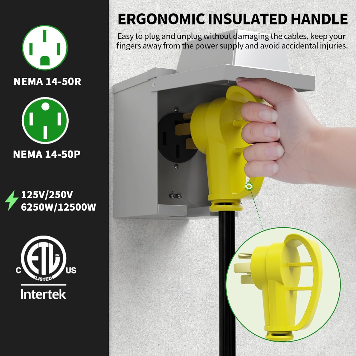 NEMA 14-50P to NEMA 14-50R 50  - đánh giá và giá Outdoor Power Extension Cord