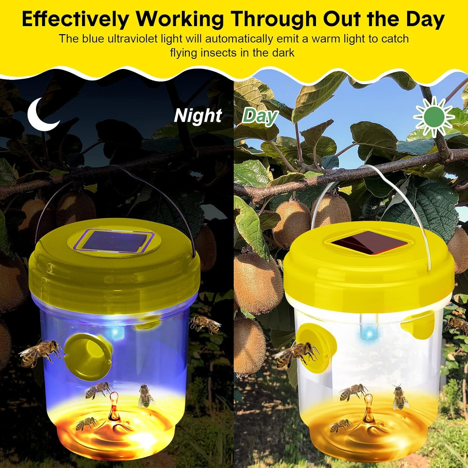 1-6PCS Solar Wasp Trap Waterpr - đánh giá và giá Outdoor Power Outlet Solar