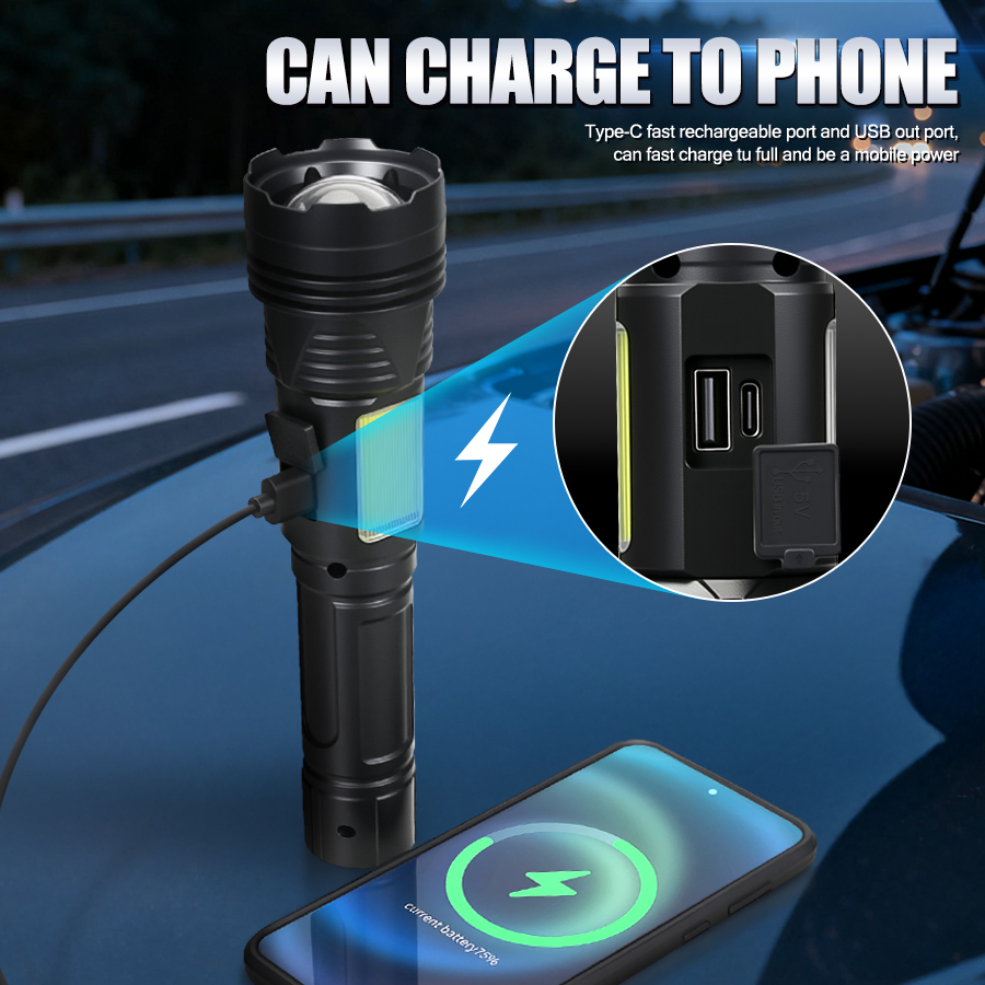 Powerful LED Handheld Flashlig - đánh giá và giá Outdoor Usb Power Bank