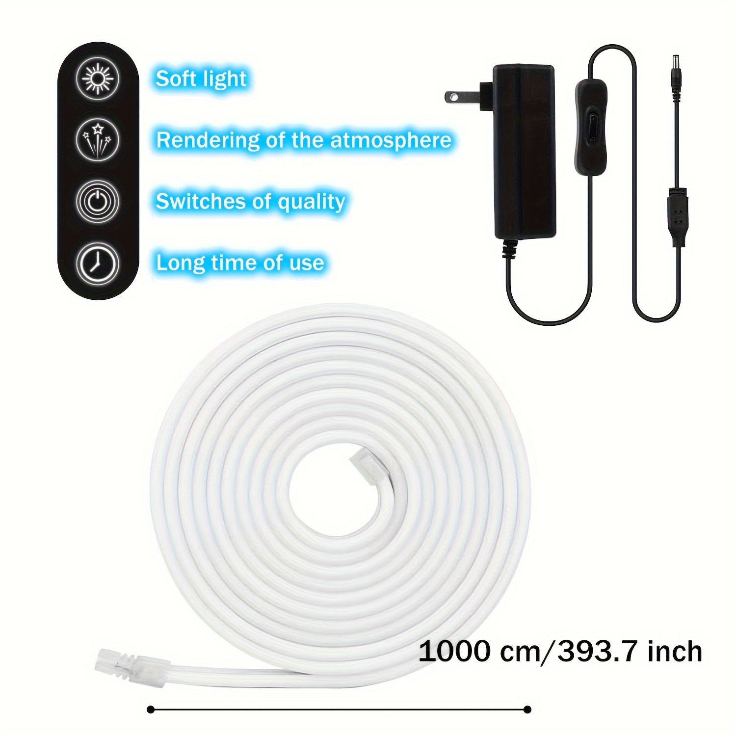 Neon LED Strip Lights 32.8ft/1 - đánh giá và giá Power Switch Outdoor